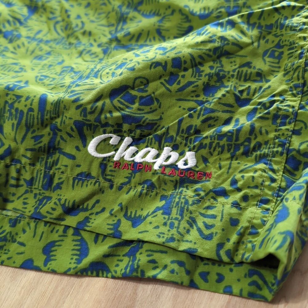 VTG Chaps Ralph Lauren‎ Swim Trunks - Yellow - Beach Shorts - Mens LARGE